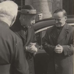 1965 Doktorvater Johannes Schasching SJ mit Kardinal Augustin Bea und Joseph A. Jungmann
